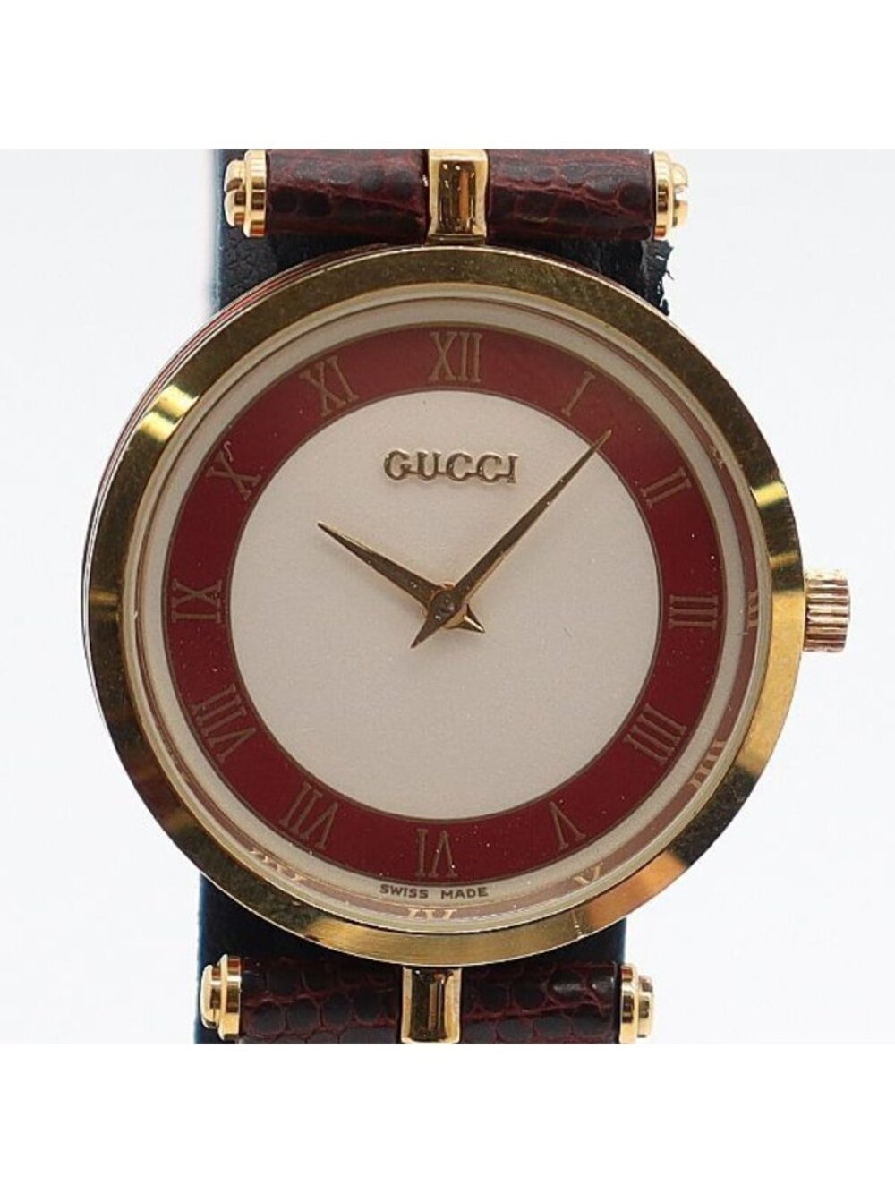 Gucci Sherry Line White Red Dial Watch